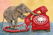 Trunk Call Painting by Marie Stone-van Vuuren