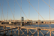 Manhattan Bridge from the Brooklyn Bridge  Photograph by Alissa Beth Photography