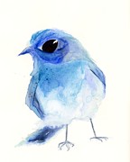 Mountain Bluebird #1 Painting by Dawn Derman Mountain Bluebird #1 Painting by Dawn Derman