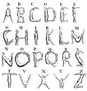 Nude Alphabet With No U, 1789 #2 Photograph by Science Source