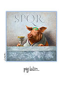 Pig Latin... #2 Painting by Will Bullas