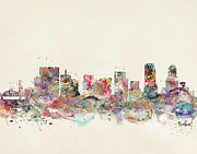 Portland City Skyline #1 Painting by Bri Buckley