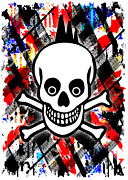 Punk Rock Skull #1 Digital Art by Roseanne Jones
