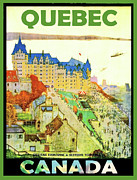 Quebec, Canada, travel poster #1 Painting by Long Shot