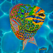 Queen Parrotfish #1 Painting by Daniel Jean-Baptiste Queen Parrotfish #1 Painting by Daniel Jean-Baptiste