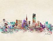 San Francisco Skyline #1 Painting by Bri Buckley