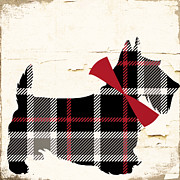 Scottish Terrier Tartan Plaid #2 Painting by Mindy Sommers Scottish Terrier Tartan Plaid #2 Painting by Mindy Sommers
