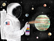 Space Graffiti #1 Painting by Bri Buckley