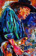 Stevie Ray Vaughan #1 Painting by Debra Hurd