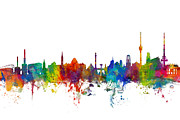 Stuttgart Germany Skyline #1 Digital Art by Michael Tompsett