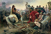 Vercingetorix throws down his arms at the feet of Julius Caesar, from 1899 Painting by Lionel-Noel Royer Vercingetorix throws down his arms at the feet of Julius Caesar, from 1899 Painting by Lionel-Noel Royer