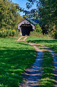 Vermont Autumn at Gates covered bridge #2 Photograph by Jeff Folger