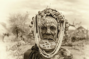 Woman from the african tribe Mursi in her village #1 Photograph by Miroslav Liska