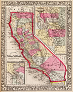 1800s California Historical Map Digital Art by Toby McGuire 1800s California Historical Map Digital Art by Toby McGuire