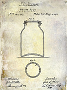 1870 Mason Jar Patent Photograph by Jon Neidert