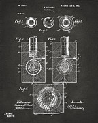 1902 Golf Ball Patent Artwork - Gray Digital Art by Nikki Marie Smith