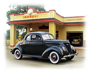 1937 Ford, Vintage Shell Station Photograph by Ron Long