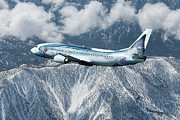 Alaska Airlines Boeing 737-400 Mixed Media by Erik Simonsen Alaska Airlines Boeing 737-400 Mixed Media by Erik Simonsen