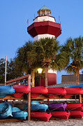 Blue Hour over Harbour Town Lighthouse, Hilton Head Island, Sout #2 Photograph by Dawna Moore Photography