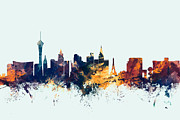 Las Vegas Nevada Skyline #2 Digital Art by Michael Tompsett