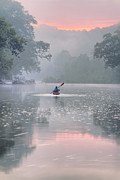 Paddling in Mist #2 Photograph by Robert Charity