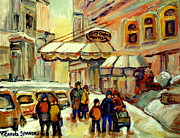 Ritz Carlton Montreal Streetscene #2 Painting by Carole Spandau