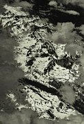 Rocky Mountains in Colorado with Snow Aerial Black and White #3 Photograph by David Oppenheimer