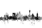 San Antonio Texas Skyline #2 Digital Art by Michael Tompsett