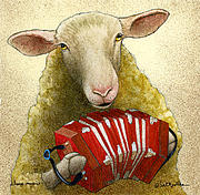 Sheep Music... #2 Painting by Will Bullas