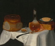 Still Life of Bread, Butter and Cheese, from circa 1754 Painting by George Smith Still Life of Bread, Butter and Cheese, from circa 1754 Painting by George Smith