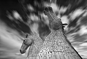 The Kelpies at Falkirk #2 Photograph by Janet Burdon