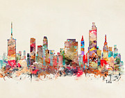 Tulsa Oklahoma Skyline #2 Painting by Bri Buckley