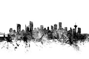 Vancouver Canada Skyline #2 Digital Art by Michael Tompsett