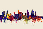 Durham North Carolina Skyline #3 Digital Art by Michael Tompsett