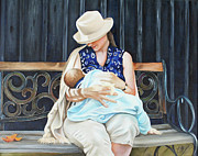 The Bench #3 Painting by Daniela Easter