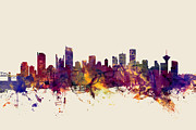 Vancouver Canada Skyline #3 Digital Art by Michael Tompsett