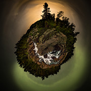 360 Polar Pano Cascades Night Photograph by Jakub Sisak