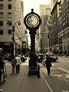 5th Ave/ Clock Photograph by VDLOZ Images NYC