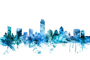 Austin Texas Skyline #8 Digital Art by Michael Tompsett Austin Texas Skyline #8 Digital Art by Michael Tompsett