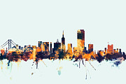 San Francisco City Skyline #9 Digital Art by Michael Tompsett