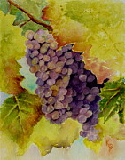 A Bunch of Grapes Painting by Karen Fleschler