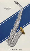 A Charles Gerard Conn Eb Alto Saxophone Painting by American School