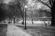 A Christmas Walk through the Boston Common Boston MA Black and White Photograph by Toby McGuire A Christmas Walk through the Boston Common Boston MA Black and White Photograph by Toby McGuire