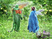 A Dragon Confides in a Fairy Digital Art by Lise Winne