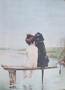 Bathing Beauties by Bruno Piglhein Painting by Priscilla Wolfe