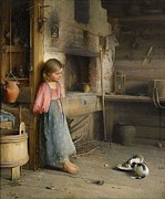A girl with kittens Painting by MotionAge Designs A girl with kittens Painting by MotionAge Designs