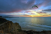 A Hang Glider and a Sunset Photograph by Mark Whitt