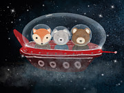A Little Space Adventure Painting by Bri Buckley