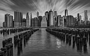 A New York City Day Begins BW Photograph by Susan Candelario