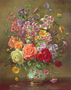 A Summer Floral Arrangement Painting by Albert Williams